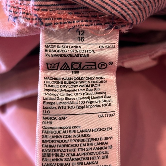 Size 12 Gap pink girlfriend, Chino pants - Picture 4 of 11